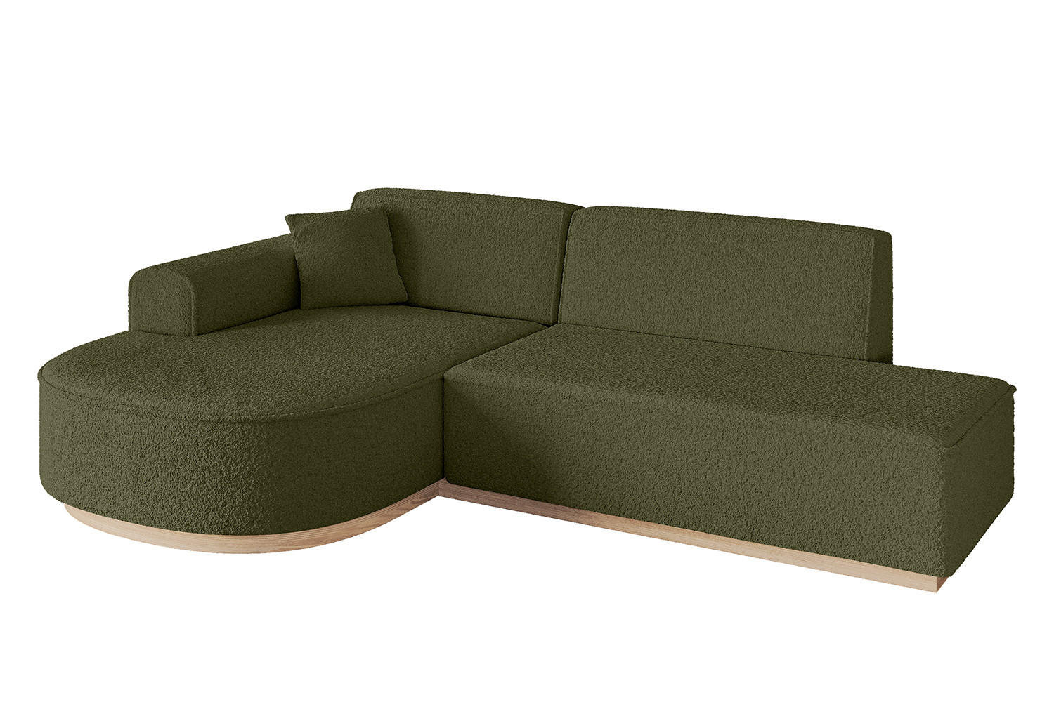 ECKSOFA Ottomane Links ARRIO-L1 - 243x171x83 cm Grün - Grün, Holzwerkstoff/Textil (243/171cm) - ALTDECOR
