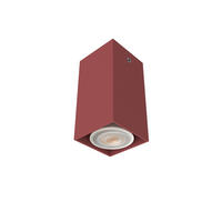 DECKENLEUCHTE Cube H10 - Rot, Metall (6/6/10cm) - Lumicom