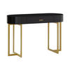 KONSOLENSCHREIBTISCH mit 1 Schublade - MDF lackiert & Metall - Schwarz & Goldfarben - TORELI - Schwarz, Holz (45/120/76cm) - Pascal Morabito