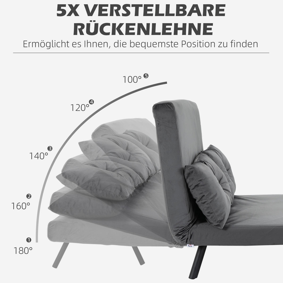 SCHLAFSESSEL mit Schlaffunktion, Stahlrahmen, verstellbare Rückenlehne, 102/73/81 cm, Dunkelgrau - Dunkelgrau, Metall (102/81/73cm) - Redom