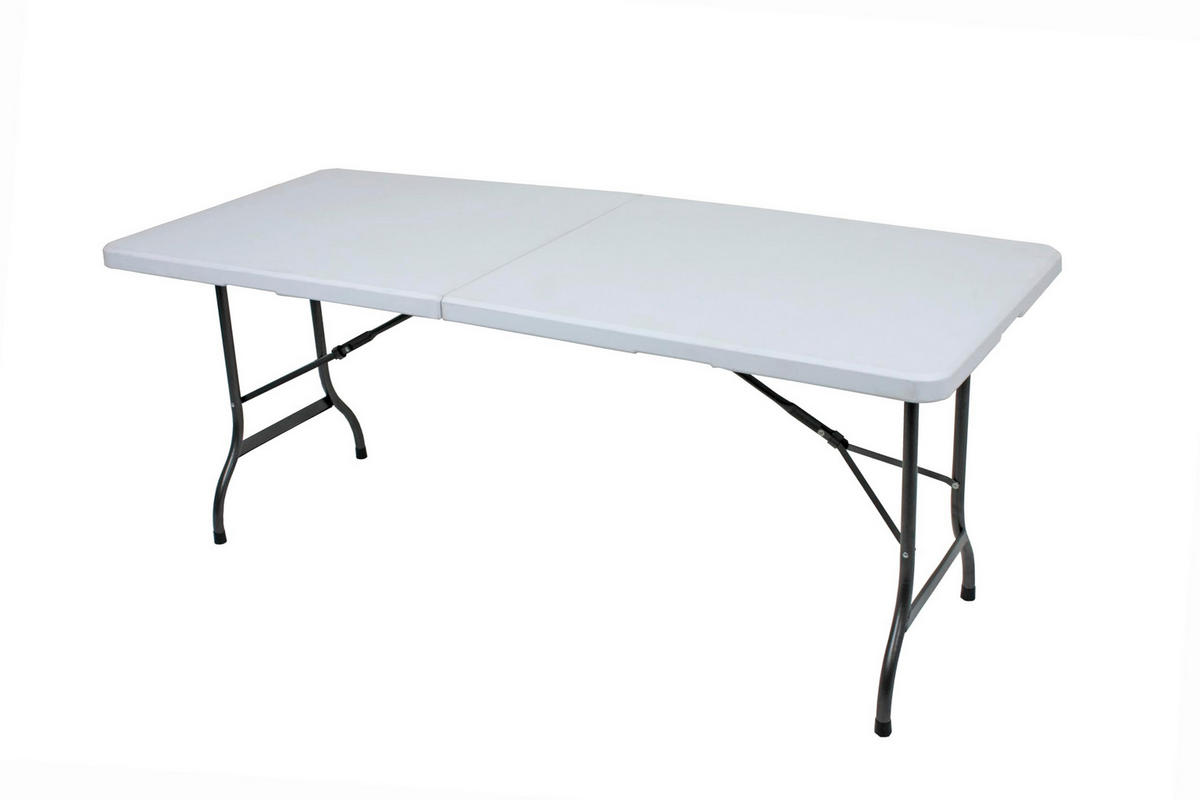 GARTENTISCH Peter klappbar Klapptisch - Weiß, Kunststoff (244/75/72.5cm) - DELUKE