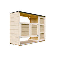 MÜLLTONNENBOX 2er 240L, M981A, aus wetterfestem LP Smartside Holz - Beige, Holz (217/159/75cm) - Timbela
