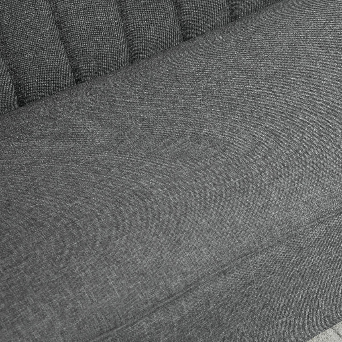 SOFA 2-Sitzer Couch Stoffsofa Sitzmöbel Polstersofa Loungesofa breit Dunkelgrau - Dunkelgrau/Naturfarben, Holz/Textil (56.5/77/117cm) - HOMCOM