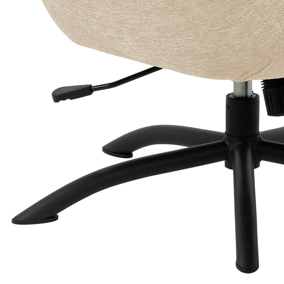 SESSEL cremefarben und schwarz - Creme, Holzwerkstoff (76/105/86cm) - ebuy24