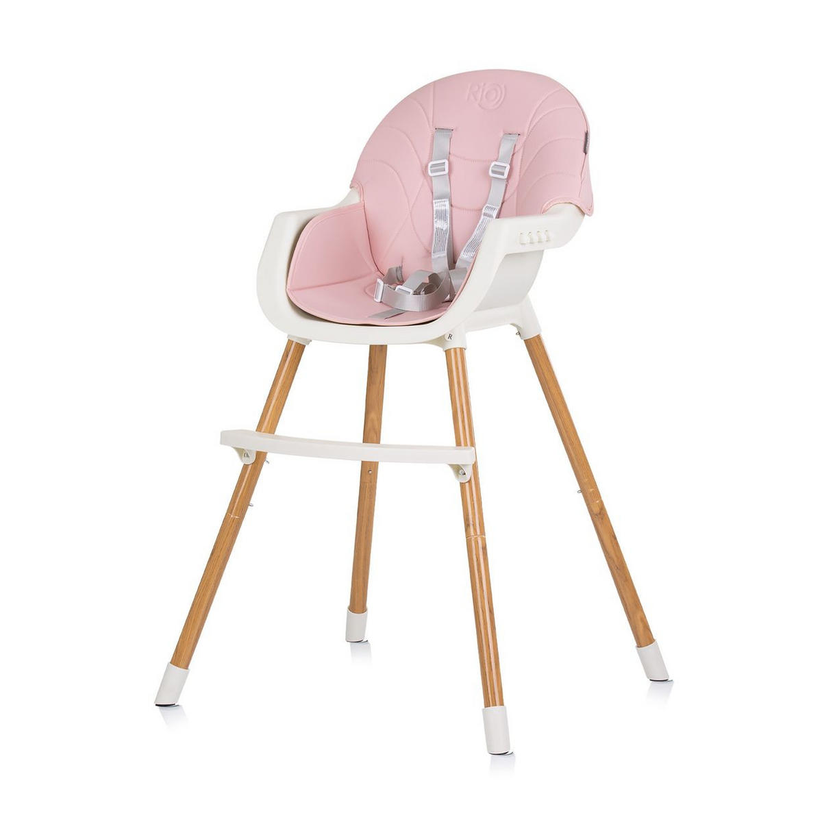 HOCHSTUHL Rio 2 in 1 rosa Kinderstuhl rutschfeste Beine 5-Punkt-Gurt - Rosa, Metall (61/84/51cm) - Chipolino