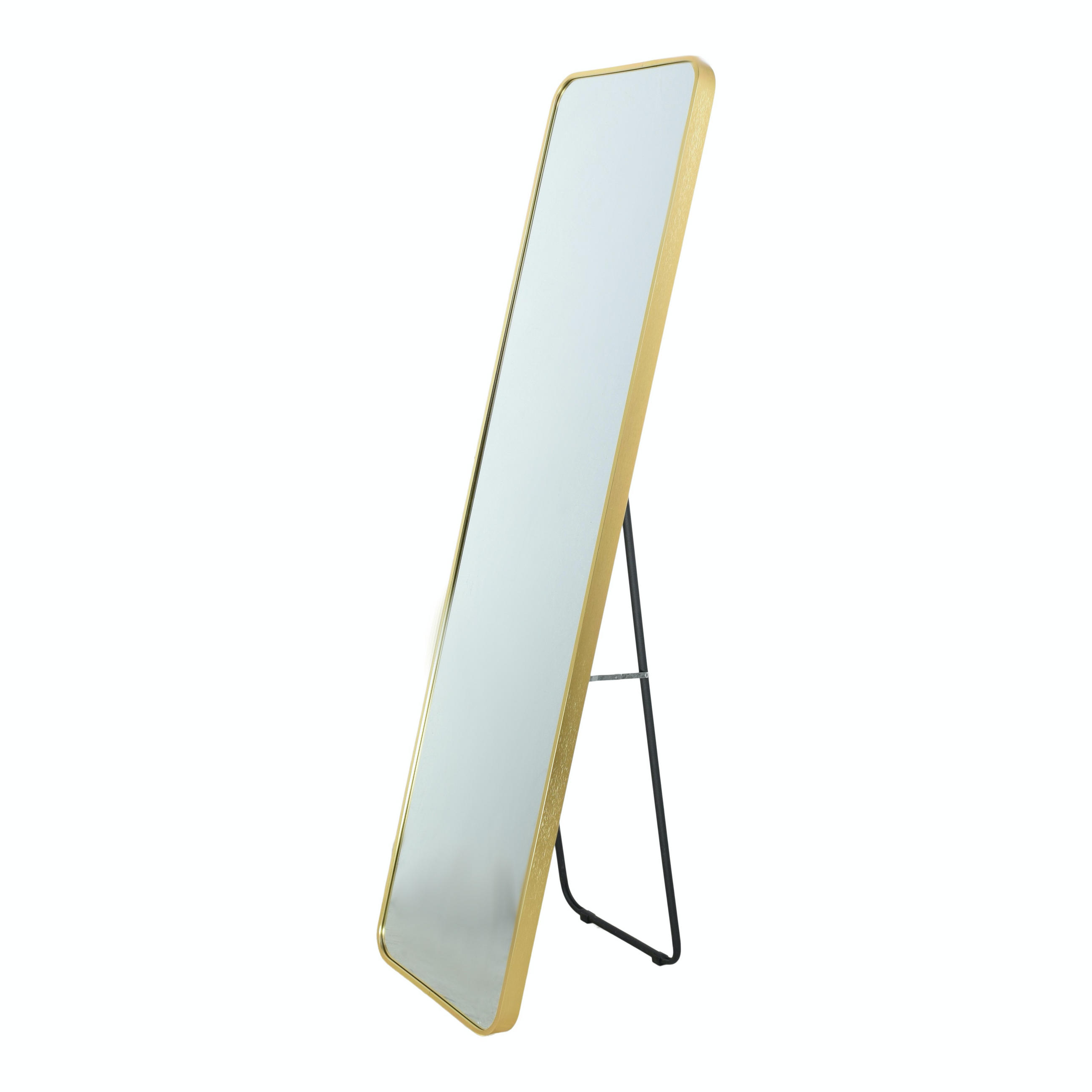 STANDSPIEGEL Alux Gold - Goldfarben, Metall (40/150/4cm) - Fragix