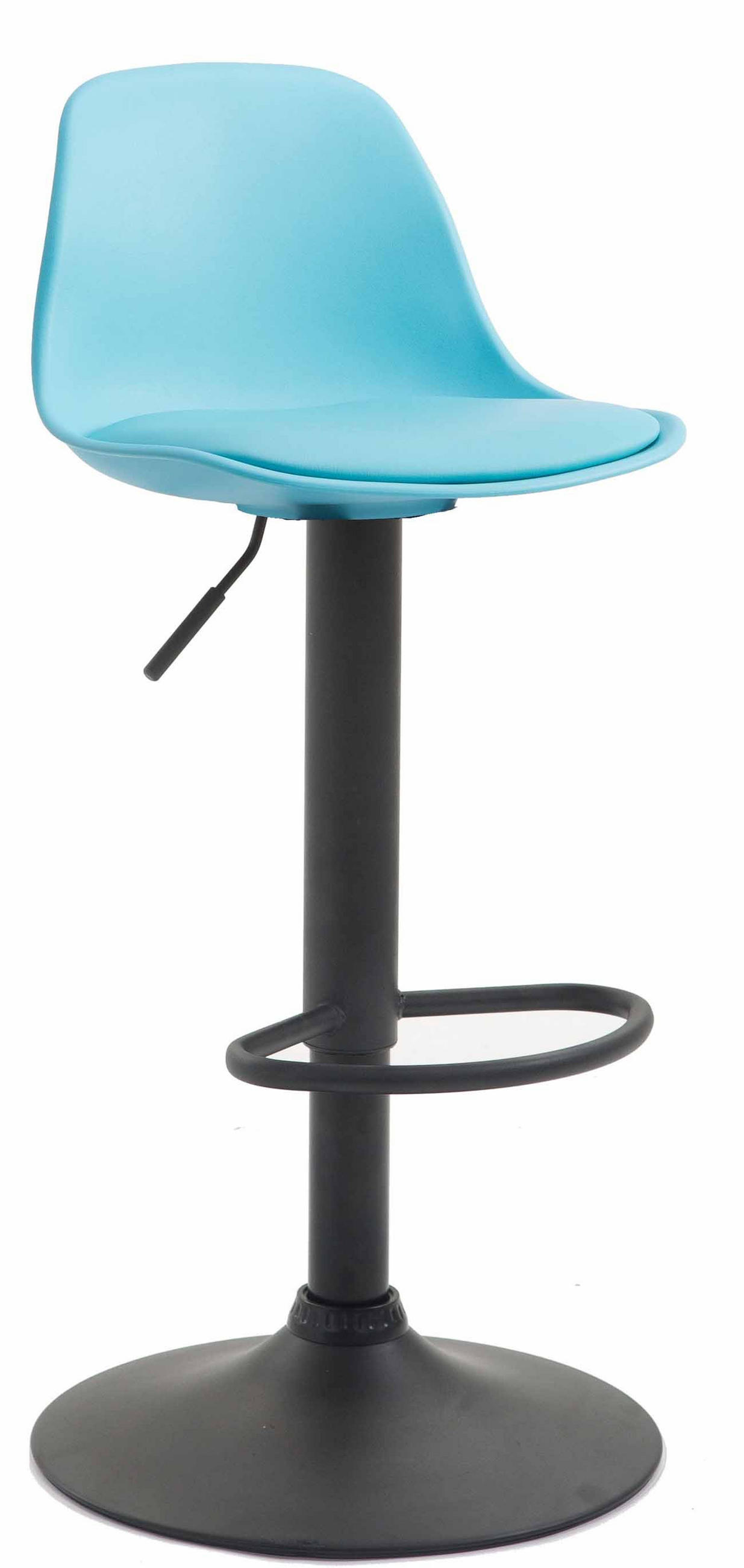 BARHOCKER Kunststoff blau - Blau/Schwarz, Kunststoff/Metall (39/82/43cm) - CLP