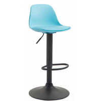 BARHOCKER Kunststoff blau - Blau/Schwarz, Kunststoff/Metall (39/82/43cm) - CLP