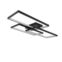LED-DECKENLEUCHTE Lia 80/54/8 cm - Schwarz, Metall (80/54/8cm) - Nettlife