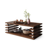 COUCHTISCH rechteckig Nussbaum Ablage 120/40/60 cm - Nussbaumfarben, Holzwerkstoff (60/120/40cm) - designimpex