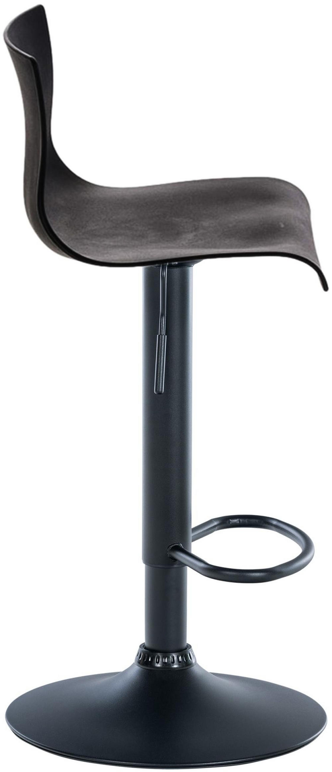 BARHOCKER Kunststoff schwarz - Schwarz, Kunststoff/Metall (39/84/36cm) - CLP