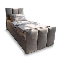 BOXBETT LAGO 100 100x200 cm mit Matratze und Topper - Hellgrau - Hellgrau, Holz (100/200cm) - MASSENO