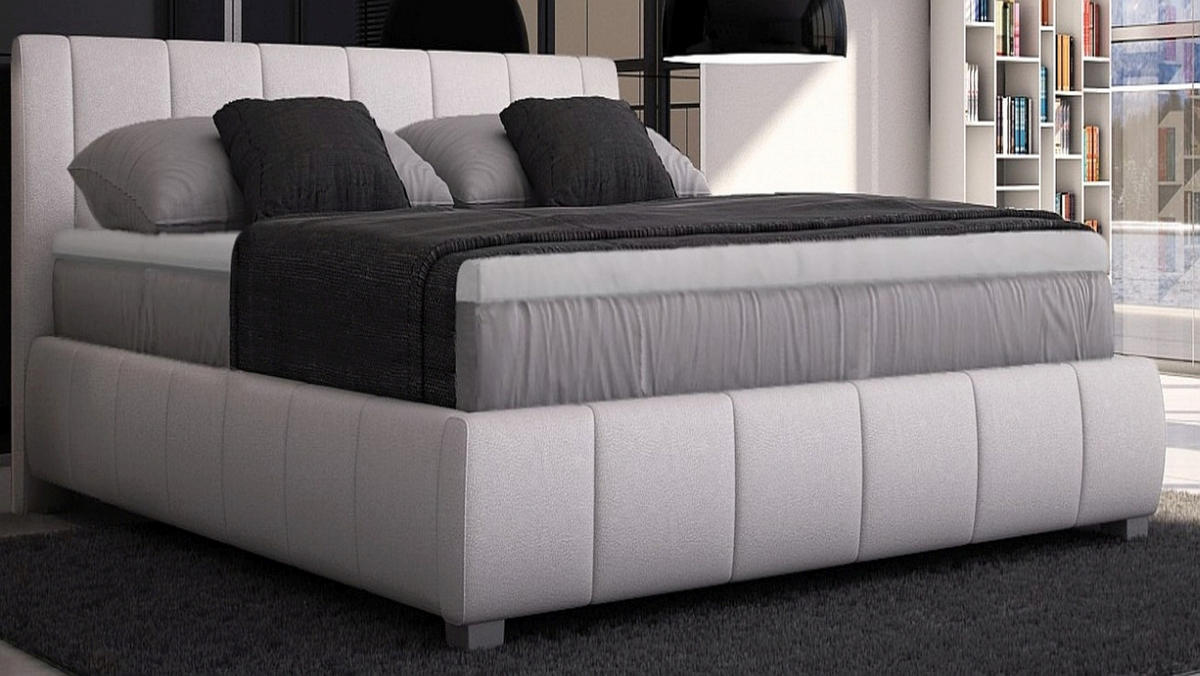 POLSTERBETT Luna 140 Weiß - Weiß, Leder (140/200cm) - Sedex