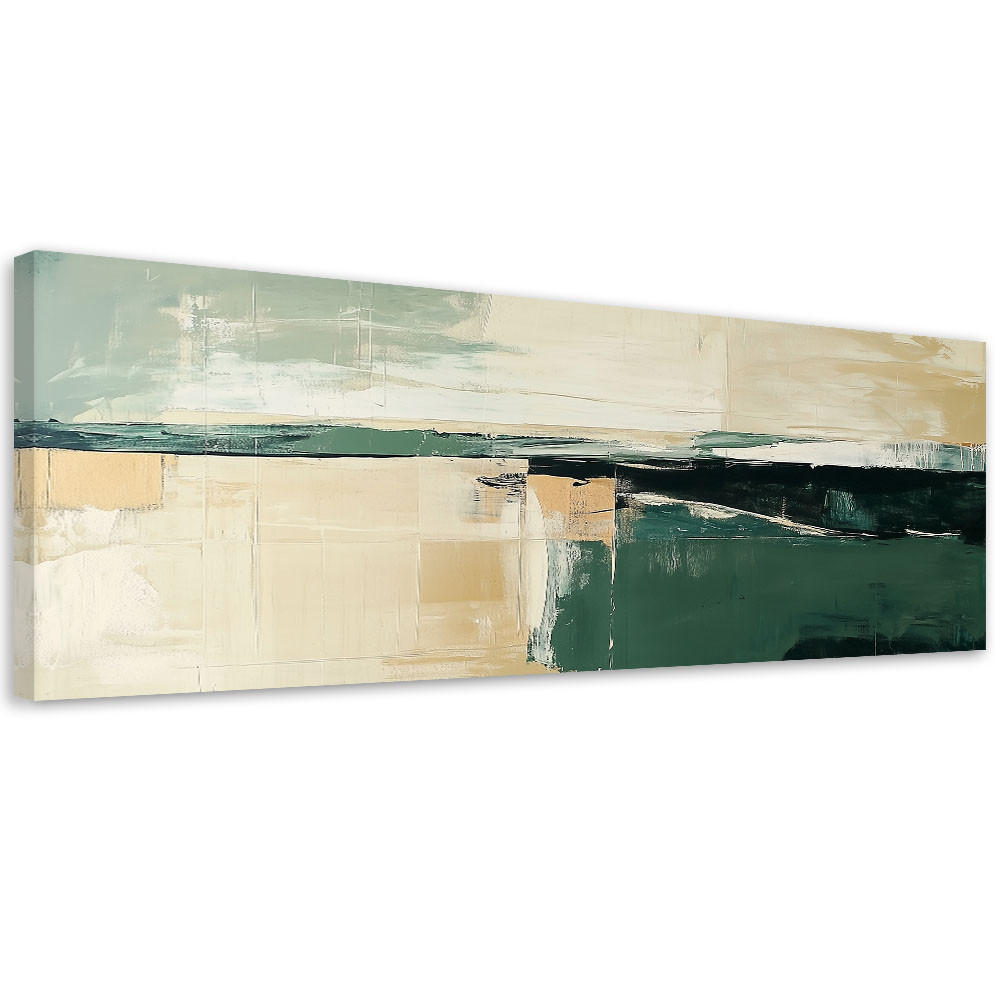 Feeby Leinwandbild Grün 120x40 cm