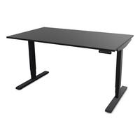 SCHREIBTISCH Elektrisch höhenverstellbarer Schreibtisch Y-Line Schwarz Schwarz 140/80/62-127cm - Schwarz, Holzwerkstoff/Metall (80/140/127cm) - ASSMANN