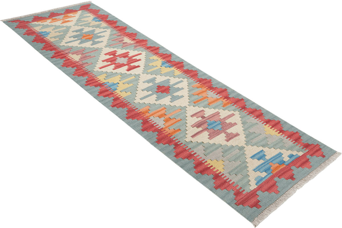 KELIM-LÄUFER handgewebt Gashgai Beige 186/55 cm Schurwolle - Beige, Textil (55/186cm) - Looma