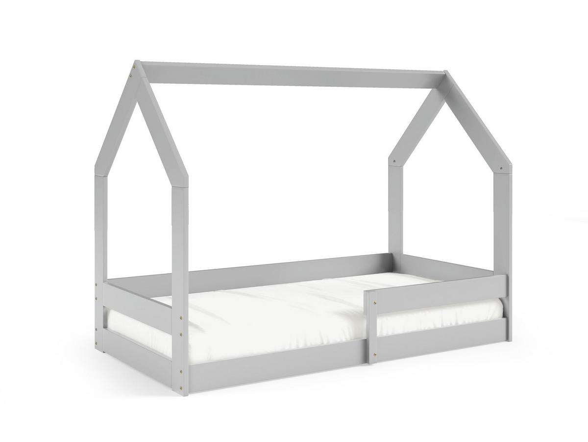 KINDERBETT FLORA 80x160 cm Hellgrau - Hellgrau, Holz (80/160cm) - MASSENO