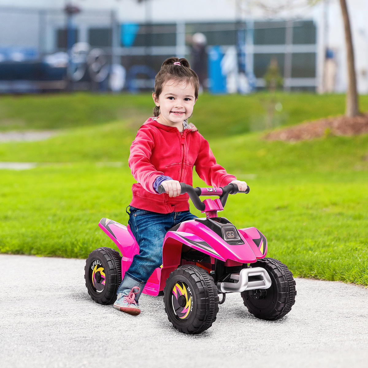 ELEKTRO-QUAD DE-13017 Vor-/Rückwärtsgang Rosa - Pink, Kunststoff (72/40/45.5cm) - ComfortXL