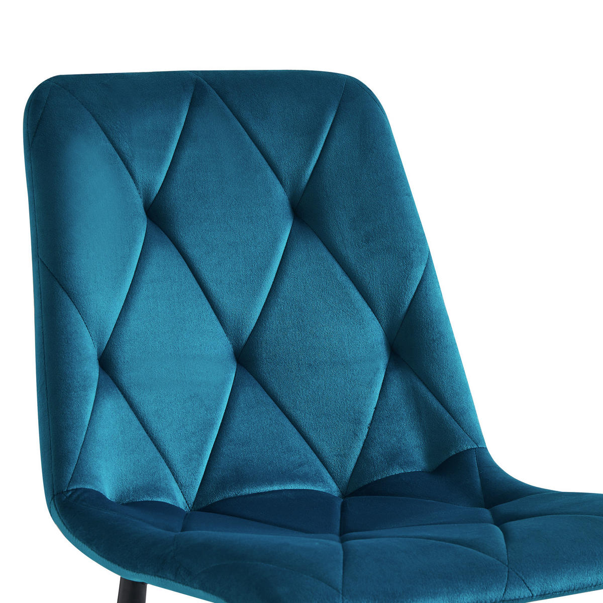 STUHL VICKA Petrol 4 Stück - Petrol, Textil/Metall (44/85/55cm) - B&D Home