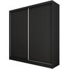 SCHWEBETÜRENSCHRANK Mario 200/216/61 schwarz - Schwarz, Holzwerkstoff (200/216/61cm) - Beautysofa