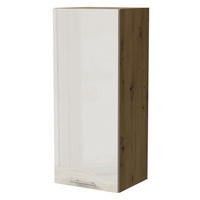 HÄNGESCHRANK Brerra W4/40 Eiche Artisan / RAL 9001 creme Hochglanz 40 / 32,5 / 96cm - Creme/Eiche Artisan, Holz/Holzwerkstoff (40/96/32.5cm) - Feldmann-Wohnen