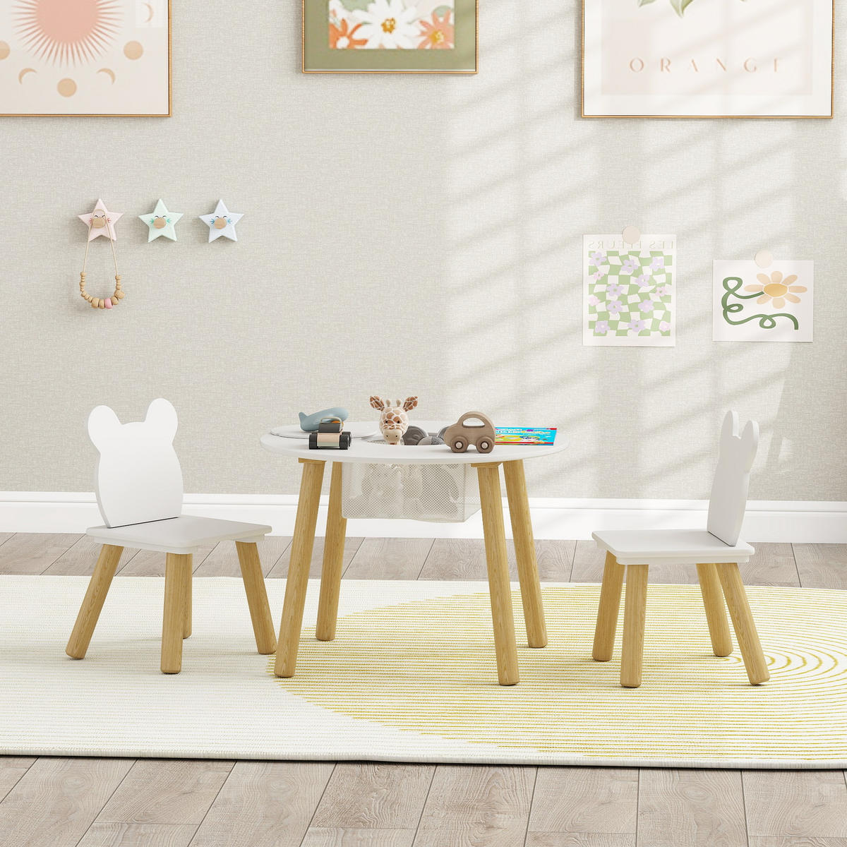 KINDERSITZGRUPPE DE-17543 Naturholz/Weiß - Weiß, Holzwerkstoff (60/44/60cm) - ComfortXL