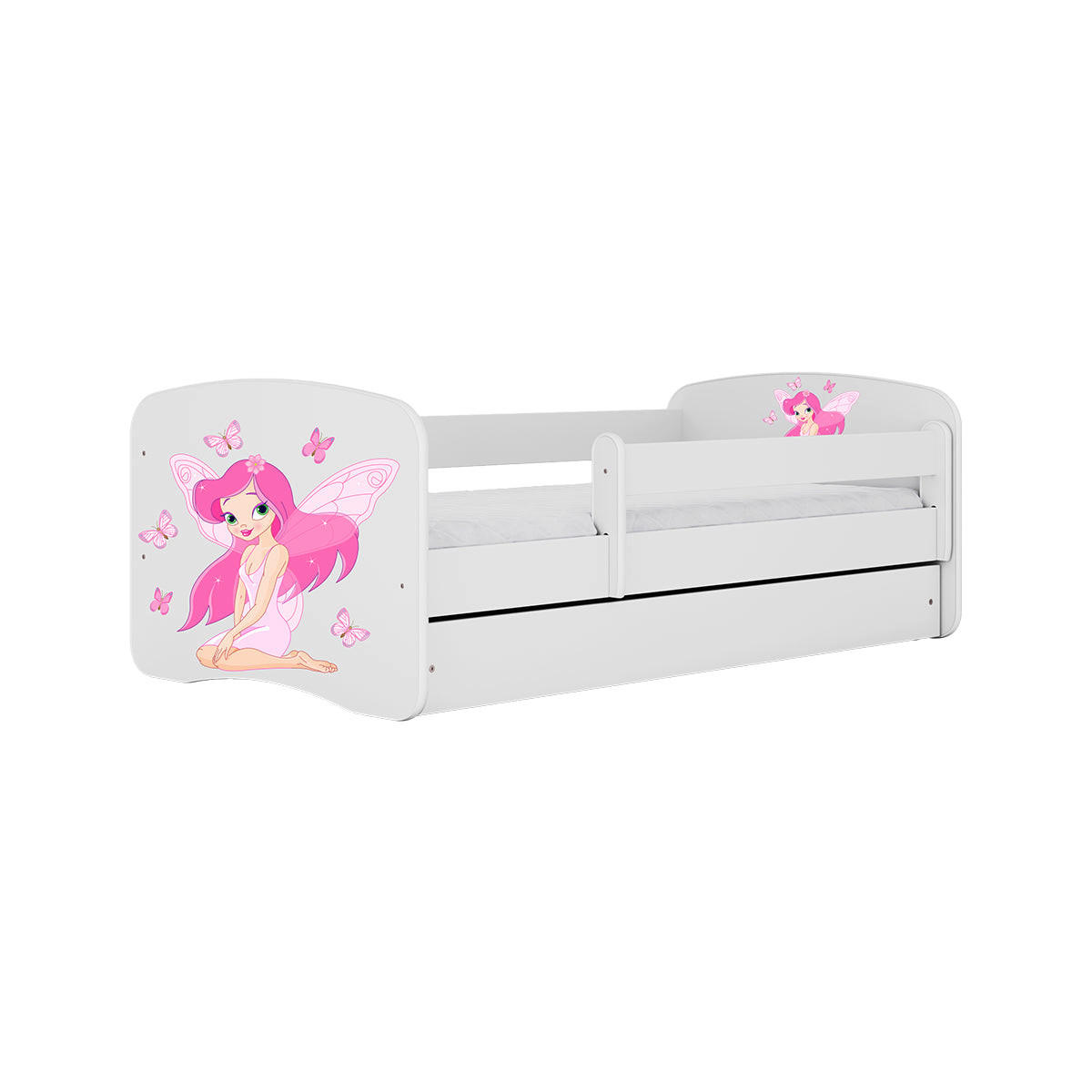 KREVET Bijeli - pink/bijela, drvni materijal (80/160cm) - Petits-meubles