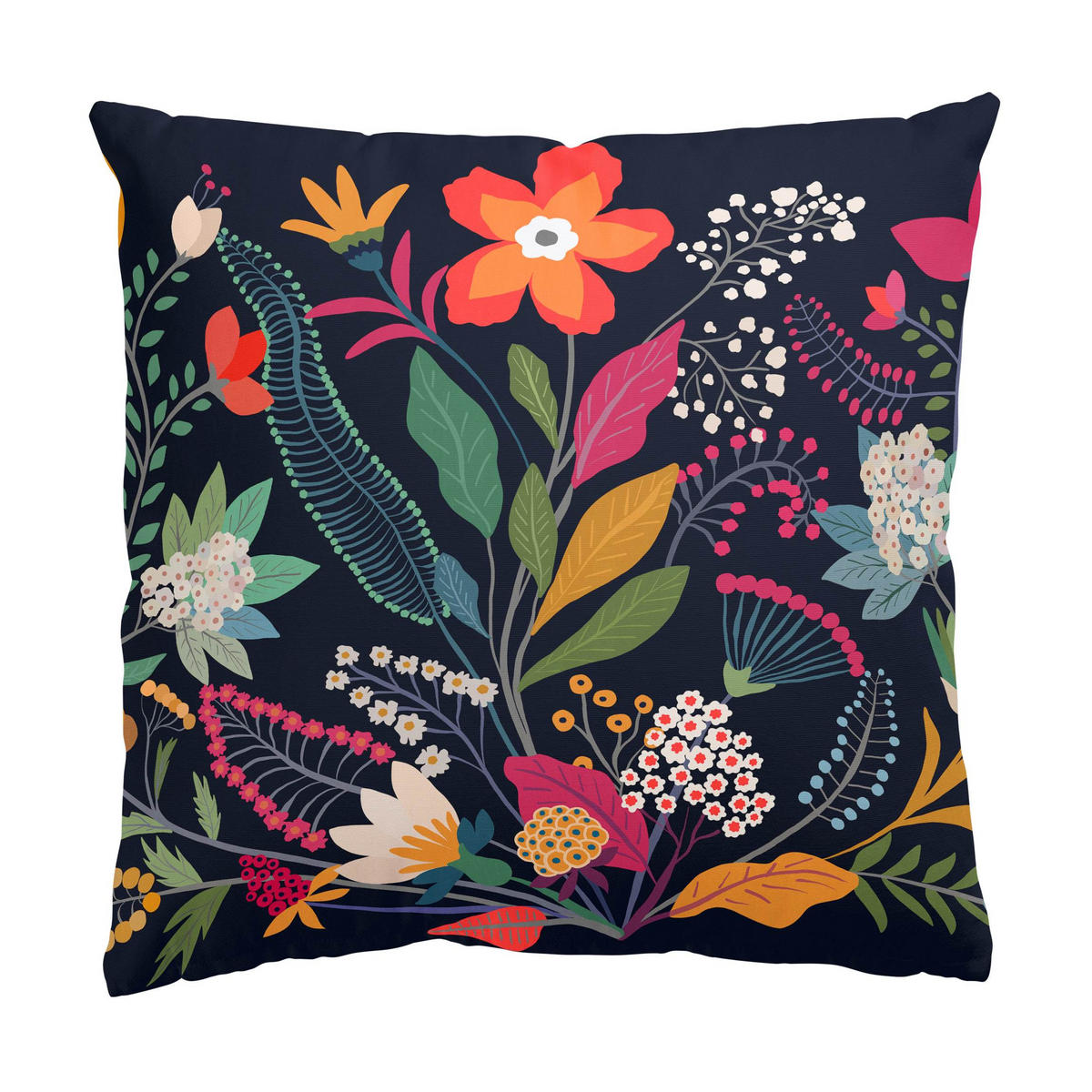 KISSENBEZUG Mexikanische Blumen 50/50 cm - Multicolor, Textil (50/50cm) - Bilderwelten