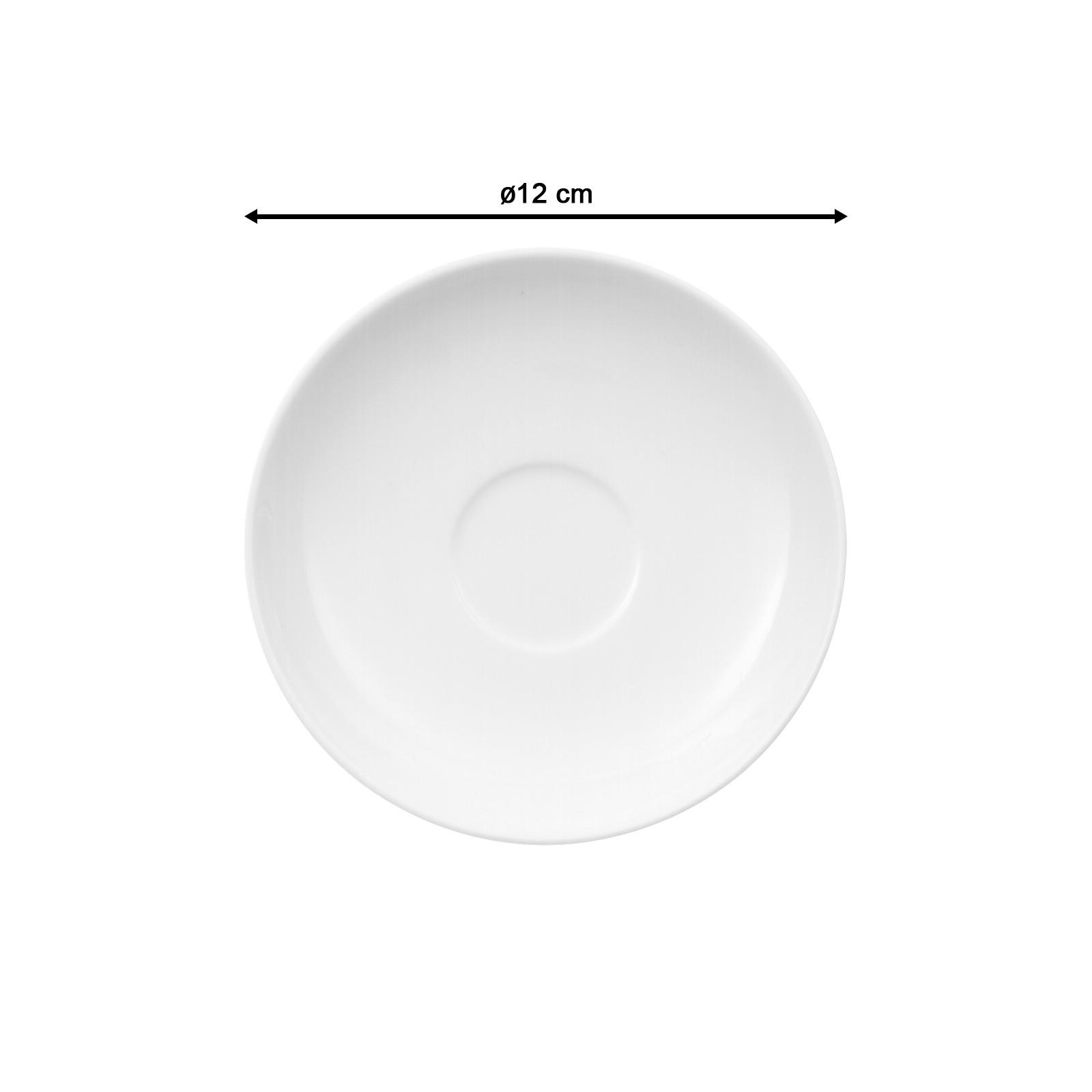 MOKKA-/ ESPRESSOUNTERTASSE Royal weiß ø 12.0 cm 6er Set - Weiß, Keramik (12cm) - Villeroy & Boch