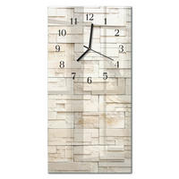 WANDUHR 60x30 cm - Meadow Bridge - Braun, Glas (30/60/0.4cm) - TULUP