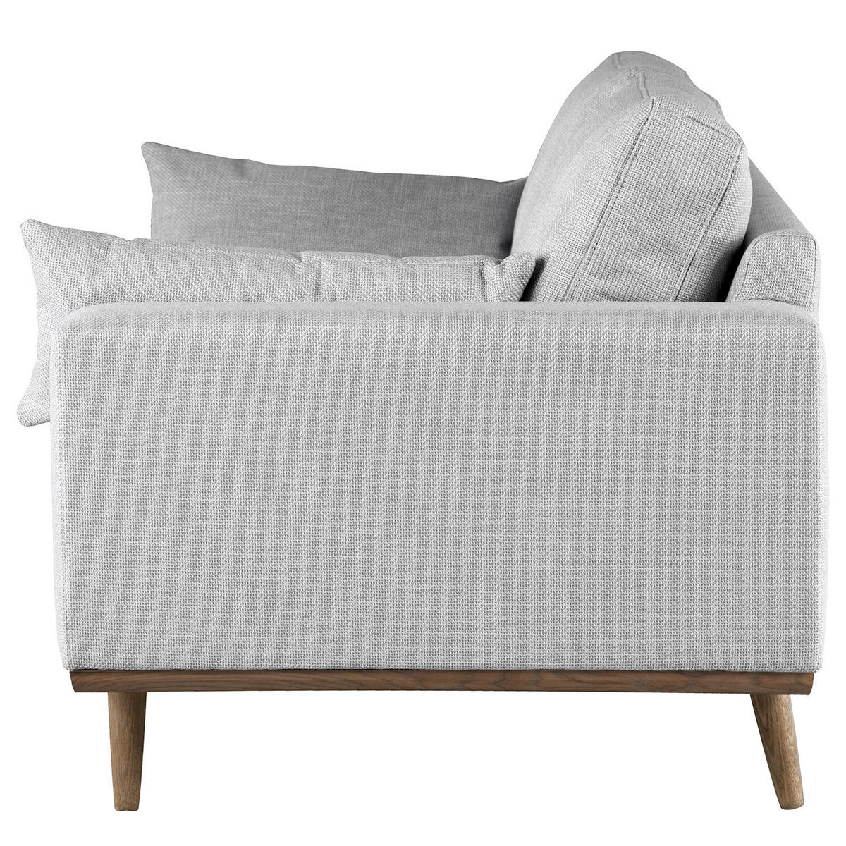 2-SITZER SOFA - Eichefarben/Hellblau, Eichenholz/Textil (197/81/88cm) - home24