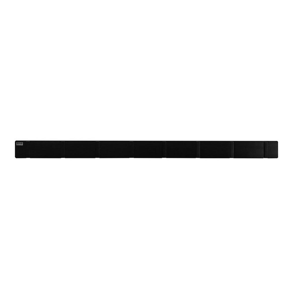 GARDEROBENLEISTE HOOK - Farbe: Schwarz, Menge: 8 x Haken - Schwarz, Holz (82/5.5/2cm) - Home Deluxe