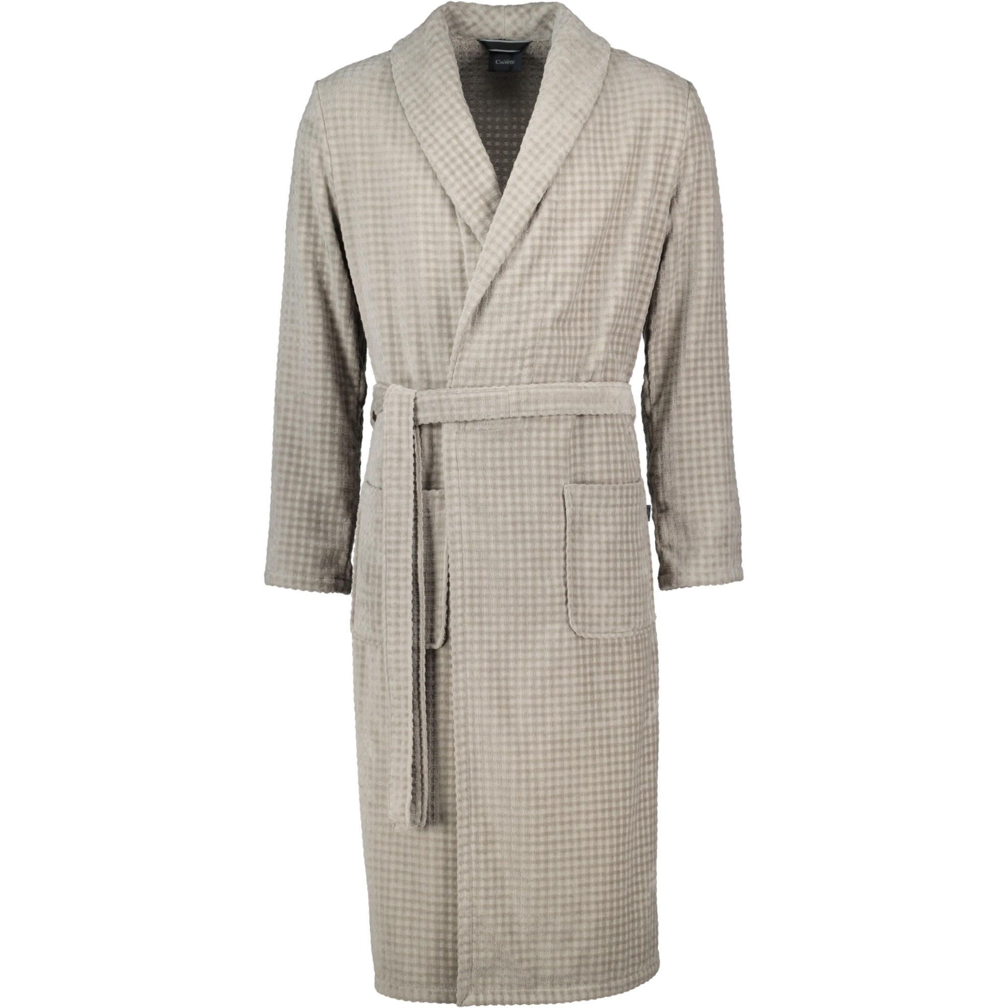 BADEMÄNTEL HERREN SCHALKRAGEN WAFFELPIQUÉ 6508 GRAPHIT - 779 - Grau, Textil (Mnull) - Cawoe