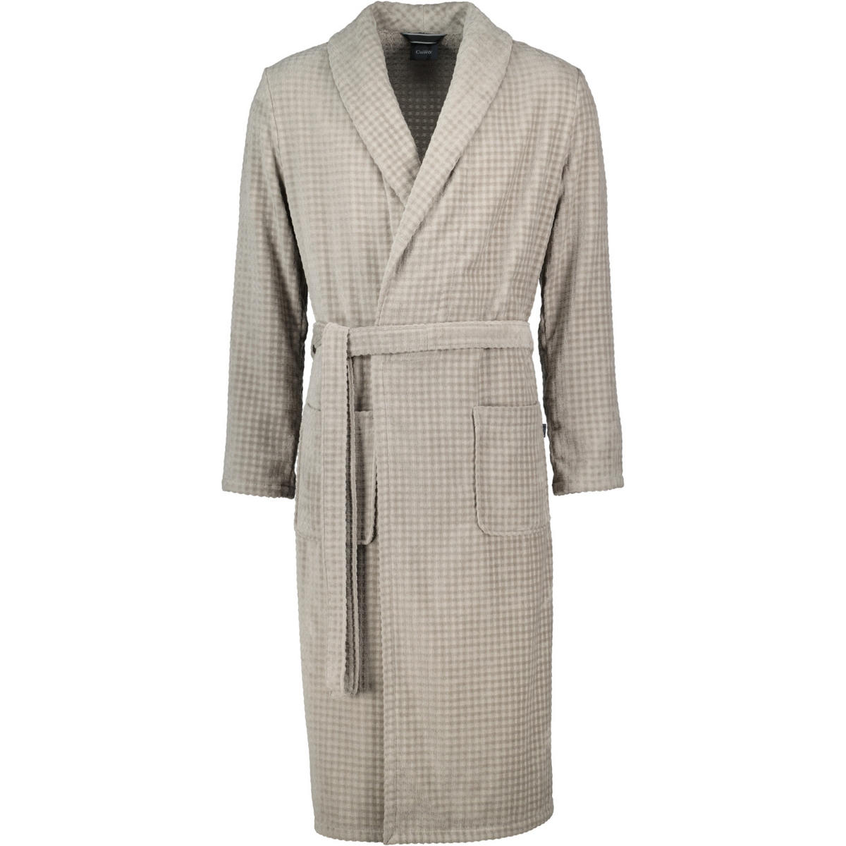 BADEMÄNTEL HERREN SCHALKRAGEN WAFFELPIQUÉ 6508 GRAPHIT - 779 - Grau, Textil (XLnull) - Cawoe