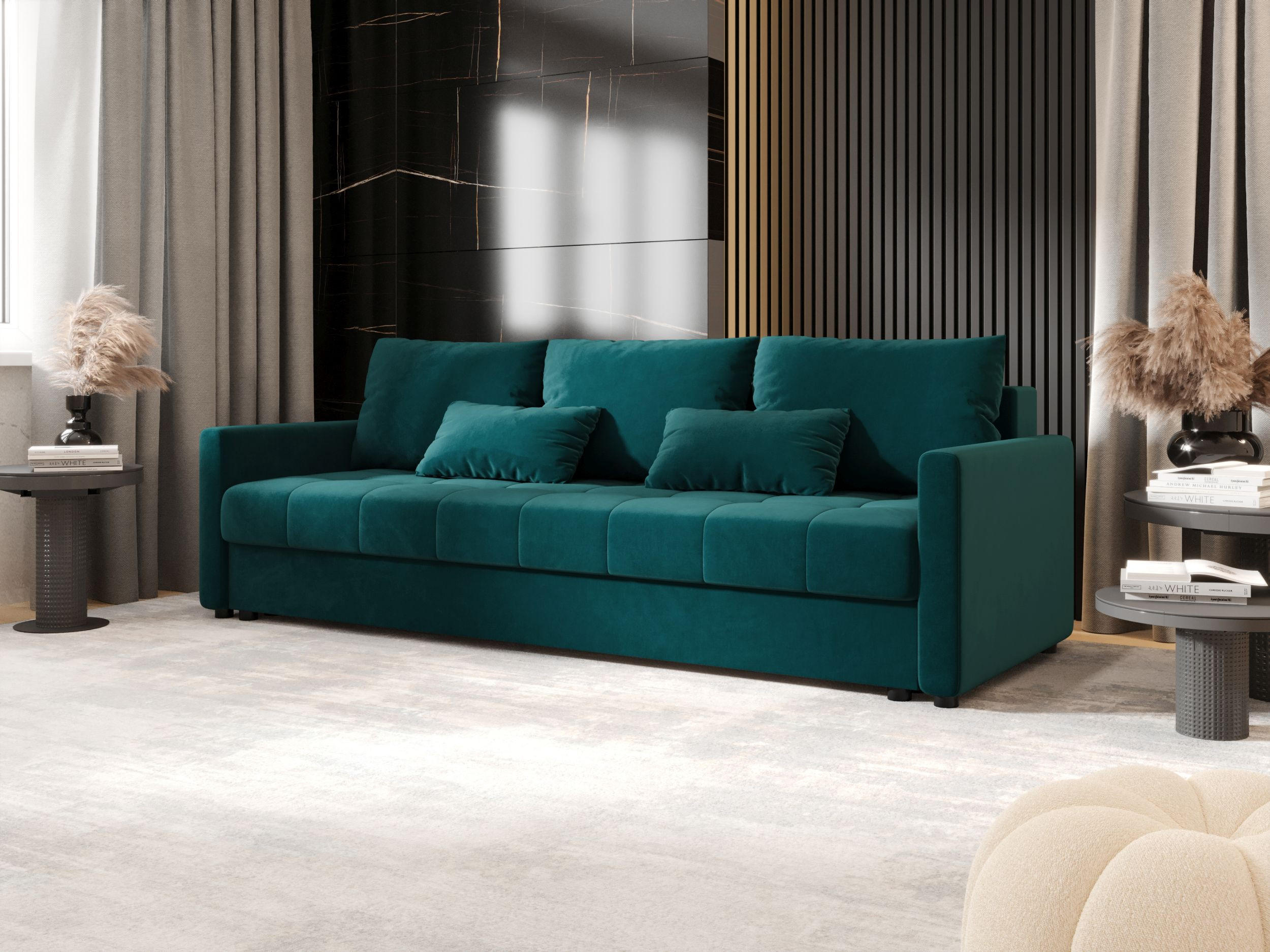 SOFA MOS mit Schlaffunktion ITAKA 39 mit Stauraum - Violett, Textil (84/72/220cm) - Bedante