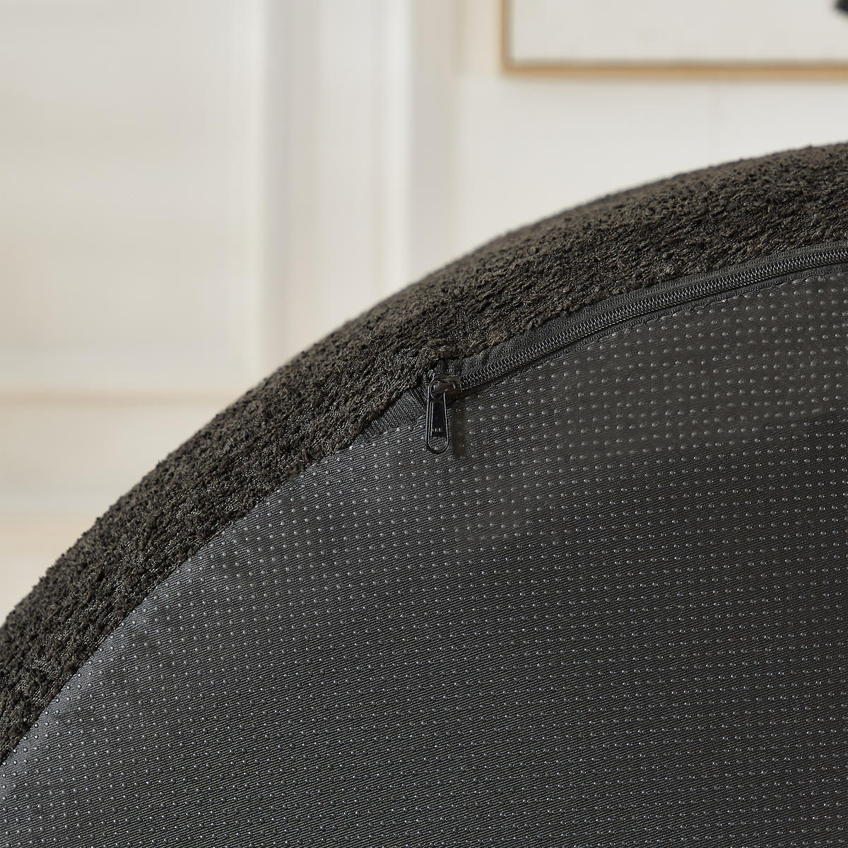 SESSEL DE-34509 Chenille-Stoff Schwarz - Schwarz, Textil (127/82/127cm) - ComfortXL