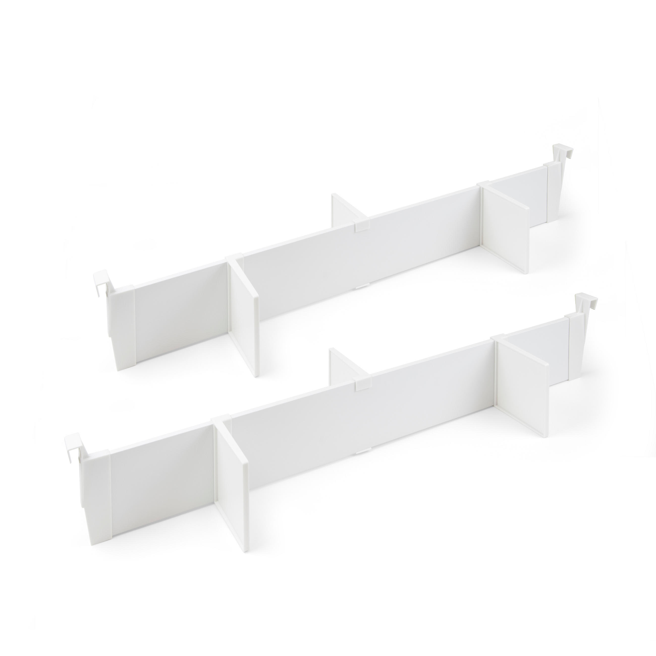 TRENNELEMENTE verstellbar für Schublade Vertex-Concept, 900, Weiß, Aluminium und Kunststoff - Weiß, Metall (16/5.5/81cm) - EMUCA