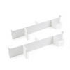 TRENNELEMENTE verstellbar für Schublade Vertex-Concept, 900, Weiß, Aluminium und Kunststoff - Weiß, Metall (16/5.5/81cm) - EMUCA
