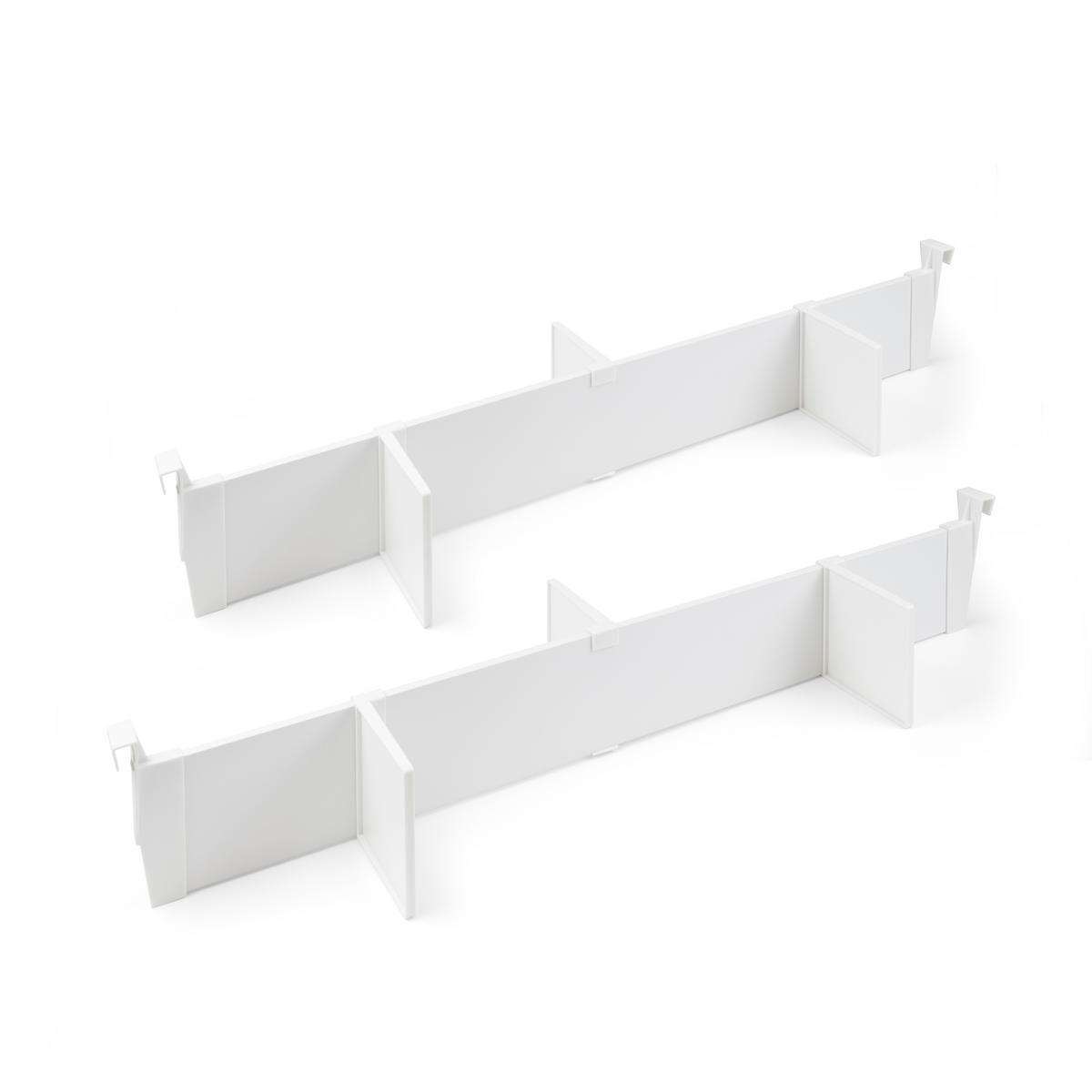 TRENNELEMENTE verstellbar für Schublade Vertex-Concept, 900, Weiß, Aluminium und Kunststoff - Weiß, Metall (16/5.5/81cm) - EMUCA