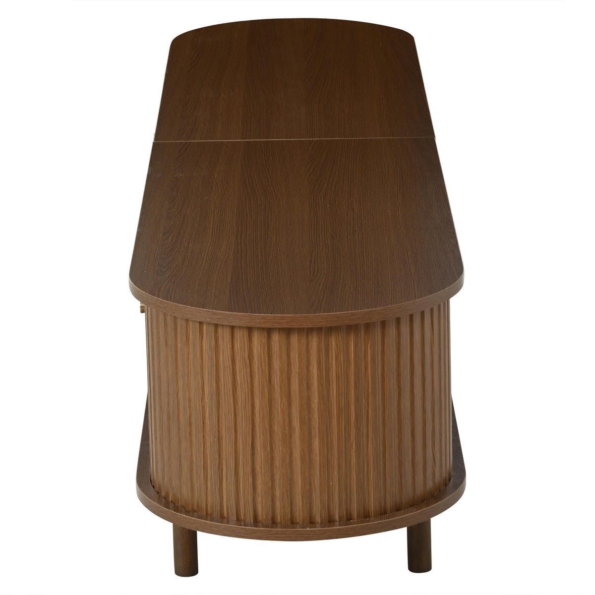 TV-SCHRANK 180cm Nussbaum Rattan 2 Schubladen Lowboard - Walnussfarben, Holzwerkstoff (180/40/40cm) - FLIEKS