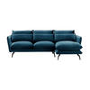 ECKSOFA Layla Rechts-Velluto 11 - Dunkelblau, Holz/Textil (278/160cm)