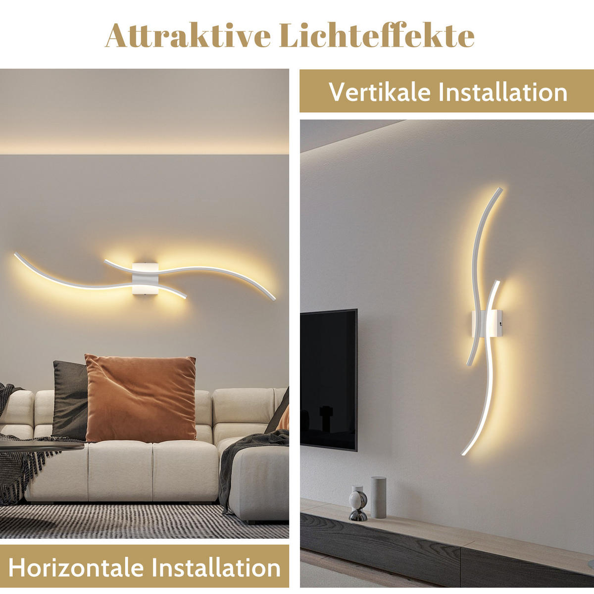 LED-WANDLEUCHTE Hellor 101.5/13.5/4.9 cm - Weiß, Metall (13.5/4.9/101.5cm) - ZMH