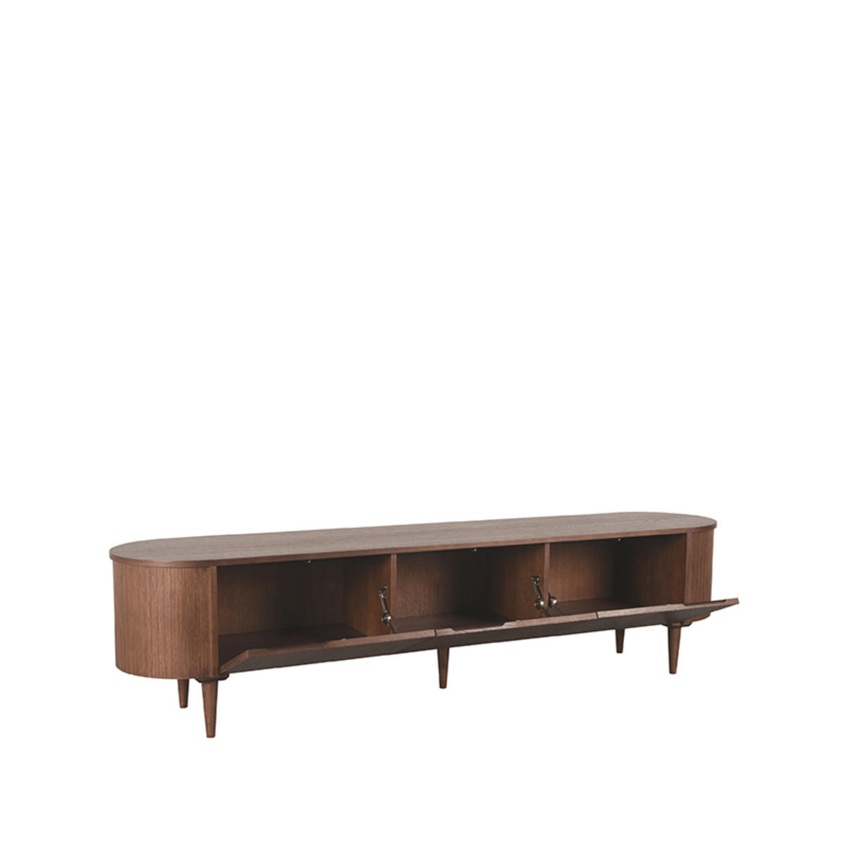 TV-MÖBEL Oliva Braun 47/220/55 cm - Braun, Holz (220/55/47cm) - LABEL51