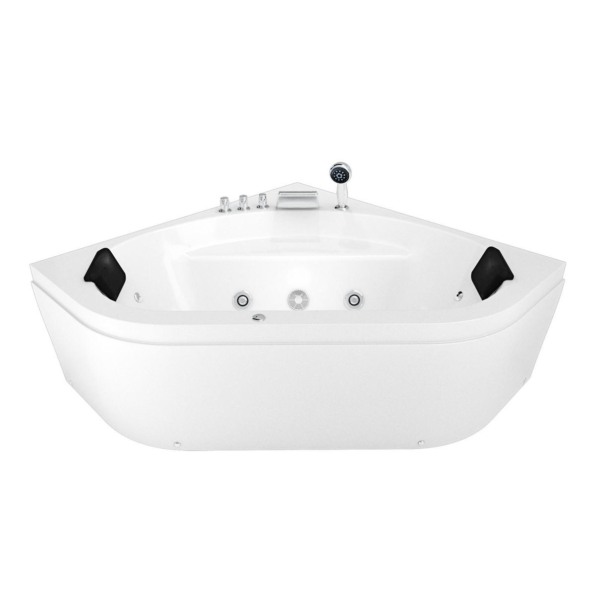 WHIRLPOOL Pool Badewanne Eckwanne W20-TH 140x140cm - Weiß, Glas/Kunststoff (140/55/140cm) - AcquaVapore by Sandra Jentho
