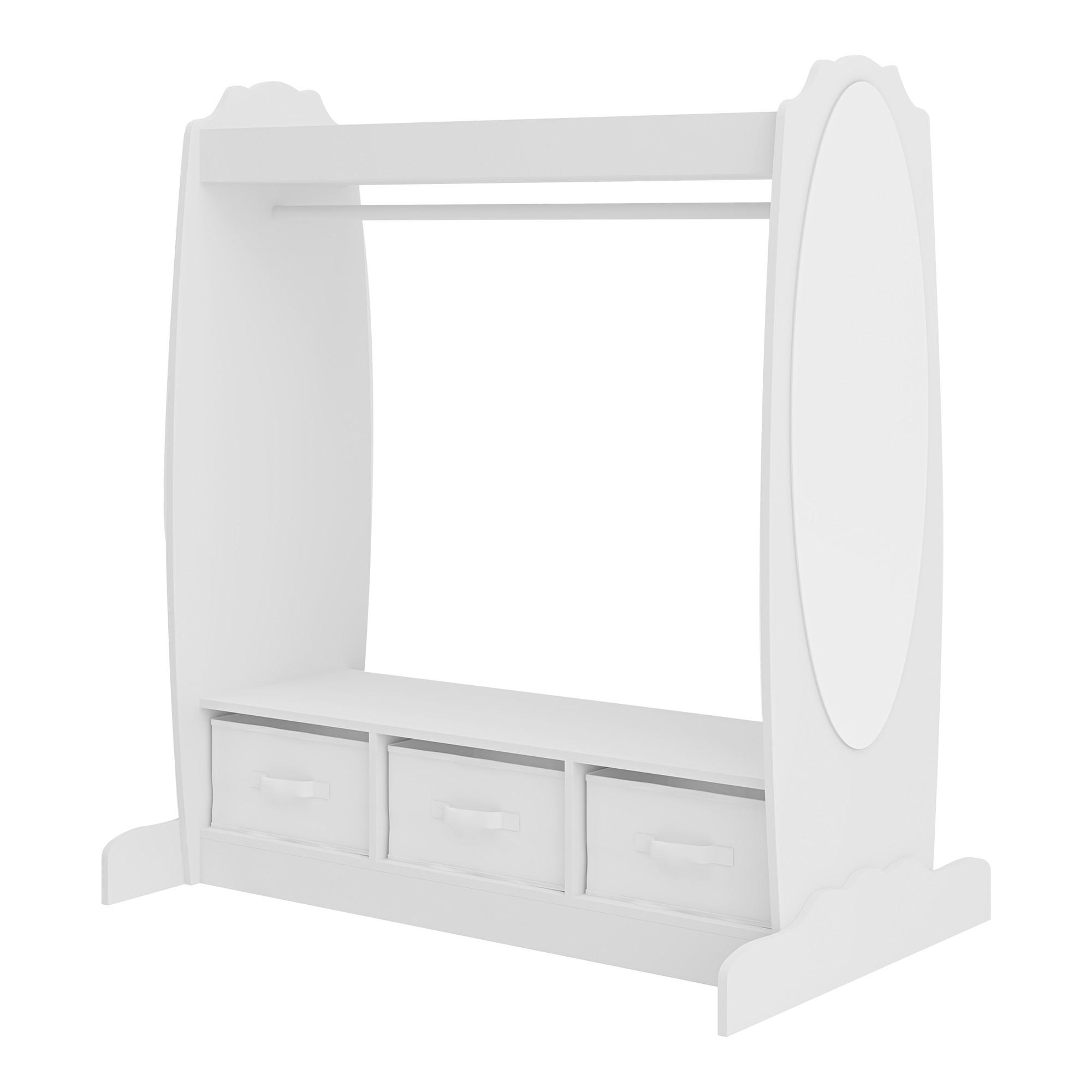 KINDERGARDEROBE Moskenes - Weiß, Holzwerkstoff (95/106.5/61cm) - [en.casa]