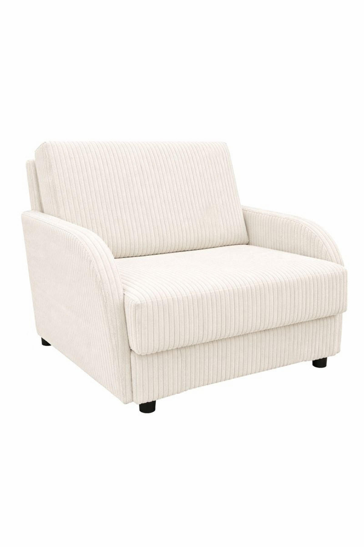 BETTSOFA TIGO Creme Velours-Stoff mit Schlaffunktion - Creme, Textil (105/88/120cm) - MASSENO