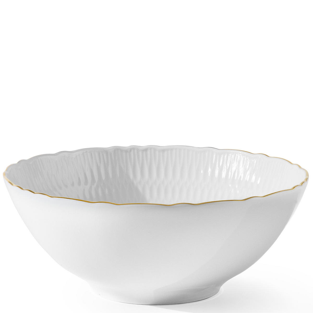 SALATSCHÜSSEL-SET CMIELOW SOFIA GOLD 6-tlg aus Porzellan - Weiß, Keramik - KONSIMO®