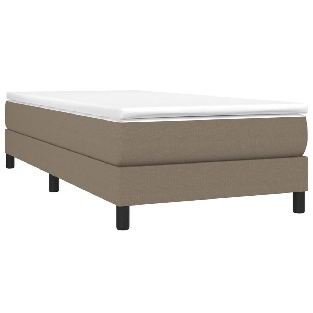 BETTGESTELL Taupe 90/200 Cm Stoff - Taupe, Holzwerkstoff (90/200cm) - vidaXL