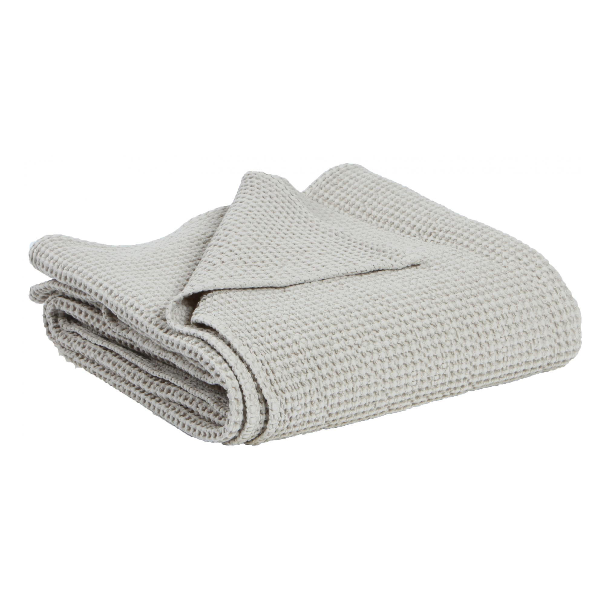 RECYCELTE DECKE Maia leinen 280 x 260 cm - Braun, Textil (280/260cm) - Vivaraise