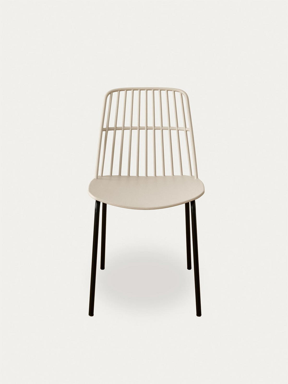 STUHL Taos Beige 45.5 cm x 82 cm - Beige, Kunststoff (45/82/55cm) - Kenay Home